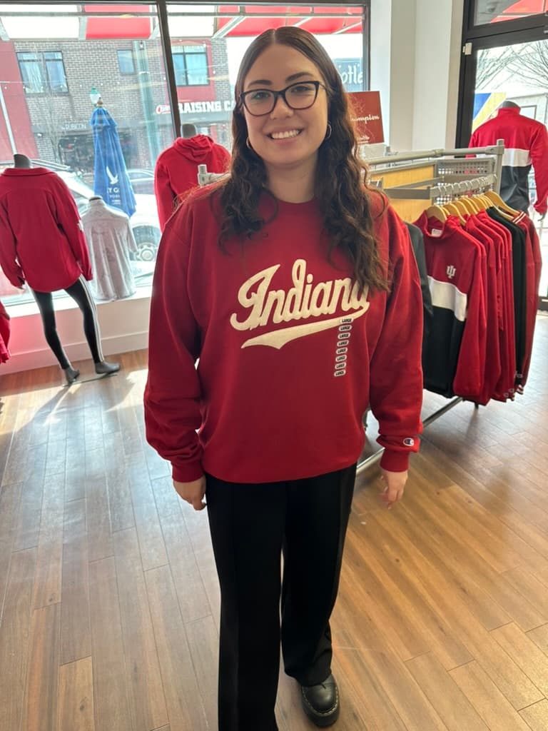 Andrea rocking an IU sweater