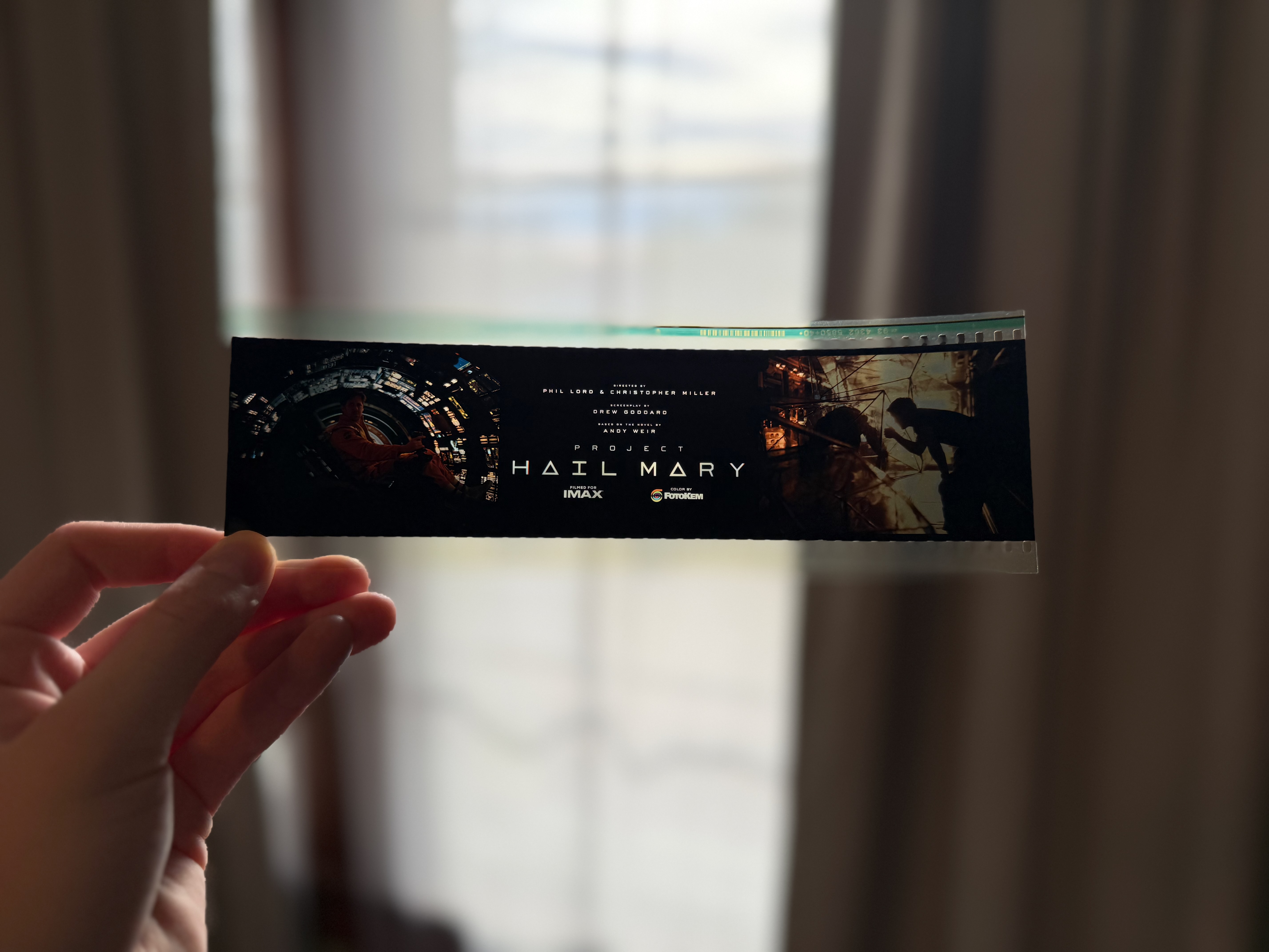 Commemorative film strip given out after the 70mm viewing