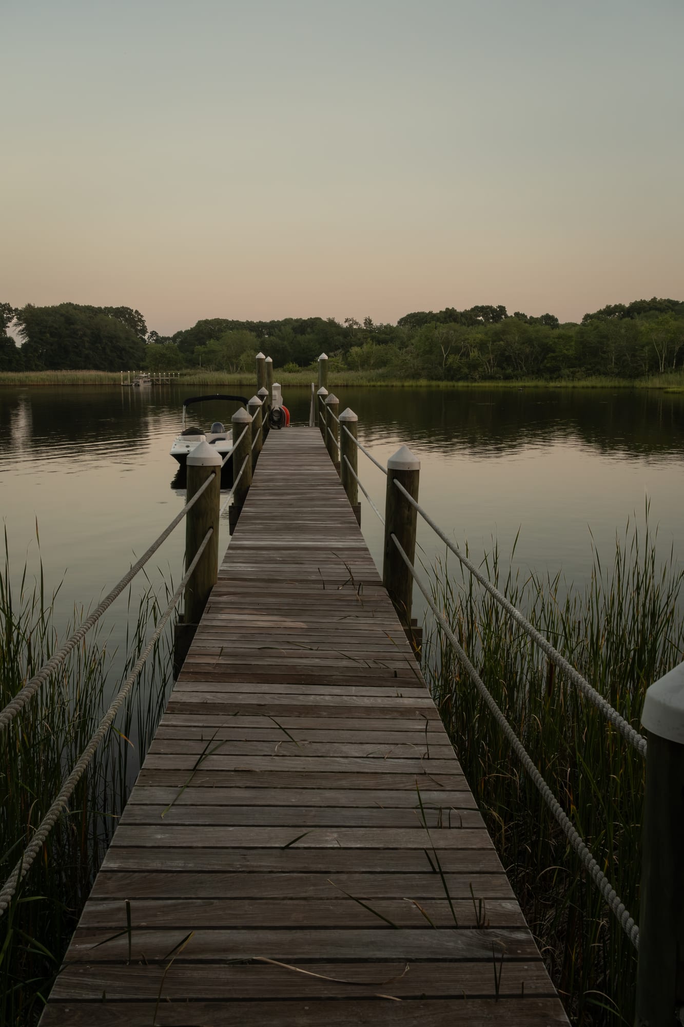 the dock at dusk